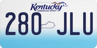 KY license plate 280JLU