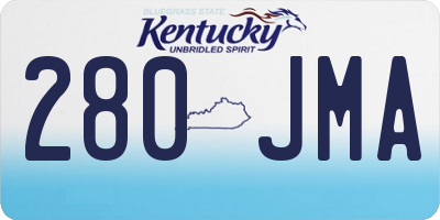KY license plate 280JMA
