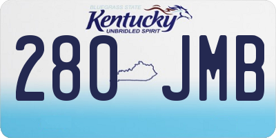 KY license plate 280JMB