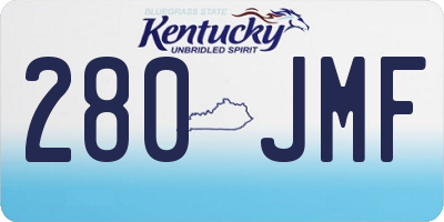 KY license plate 280JMF