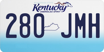KY license plate 280JMH