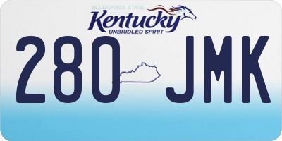 KY license plate 280JMK