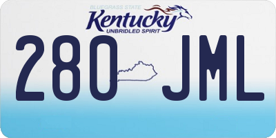 KY license plate 280JML