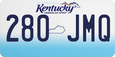 KY license plate 280JMQ