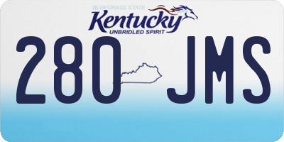 KY license plate 280JMS