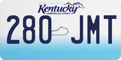 KY license plate 280JMT