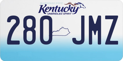 KY license plate 280JMZ