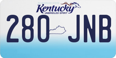 KY license plate 280JNB