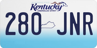KY license plate 280JNR
