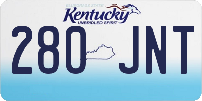 KY license plate 280JNT