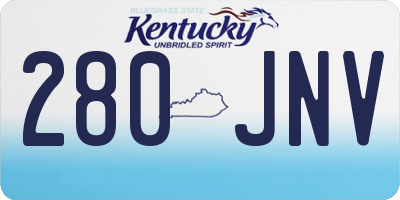 KY license plate 280JNV