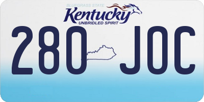 KY license plate 280JOC