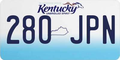 KY license plate 280JPN