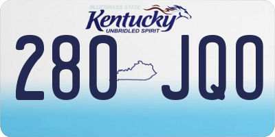 KY license plate 280JQO