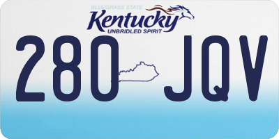 KY license plate 280JQV