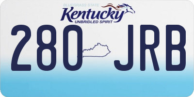 KY license plate 280JRB