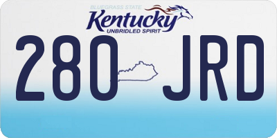 KY license plate 280JRD