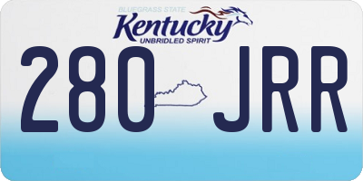 KY license plate 280JRR