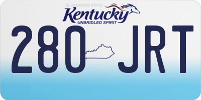 KY license plate 280JRT