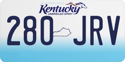 KY license plate 280JRV