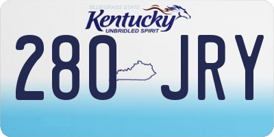 KY license plate 280JRY