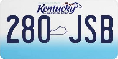 KY license plate 280JSB