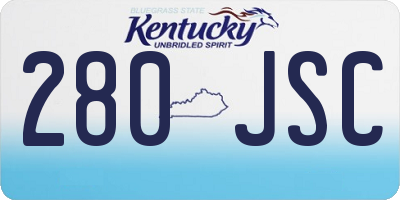 KY license plate 280JSC