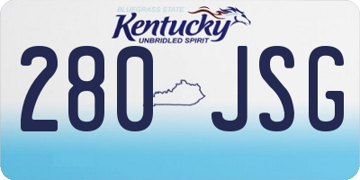 KY license plate 280JSG