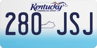KY license plate 280JSJ