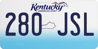KY license plate 280JSL