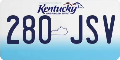 KY license plate 280JSV