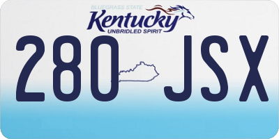 KY license plate 280JSX