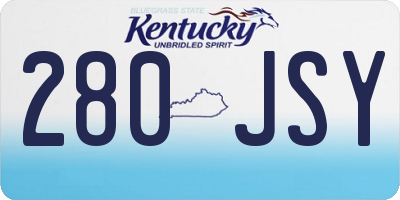 KY license plate 280JSY