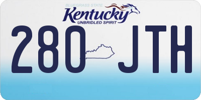 KY license plate 280JTH