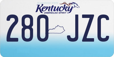 KY license plate 280JZC