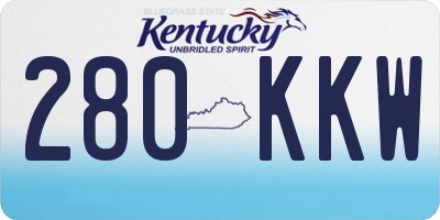 KY license plate 280KKW