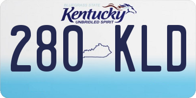 KY license plate 280KLD