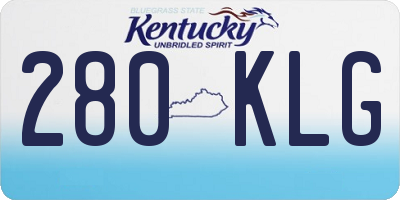 KY license plate 280KLG