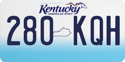 KY license plate 280KQH