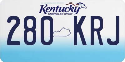 KY license plate 280KRJ