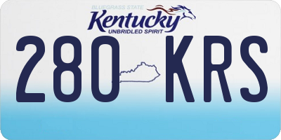 KY license plate 280KRS