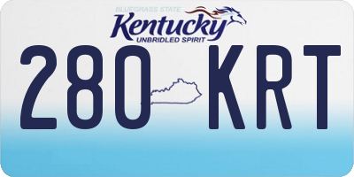 KY license plate 280KRT