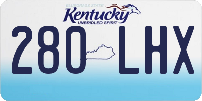 KY license plate 280LHX