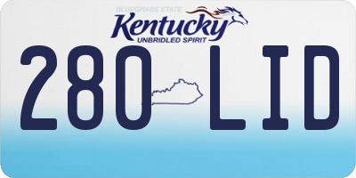 KY license plate 280LID