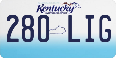 KY license plate 280LIG