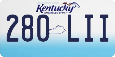 KY license plate 280LII
