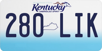 KY license plate 280LIK