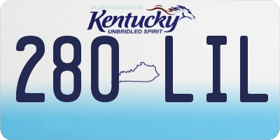 KY license plate 280LIL