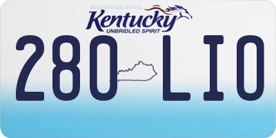 KY license plate 280LIO