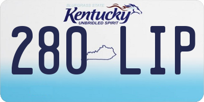 KY license plate 280LIP